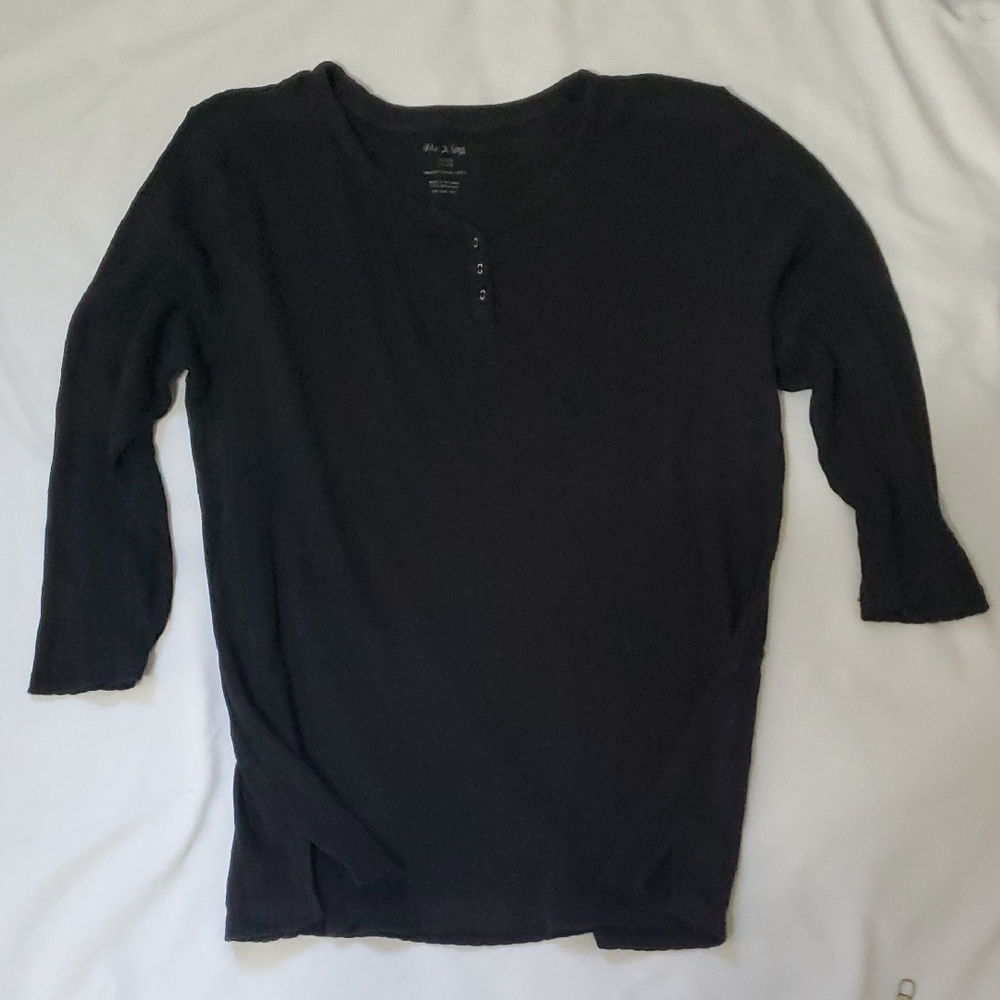 White Stag Charcoal 3/4 Sleeve Top